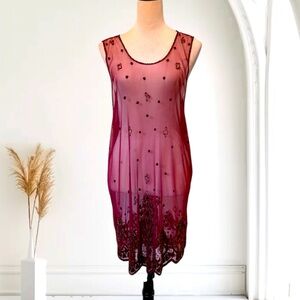 Beautiful Vintage Embroidered Beaded Dress